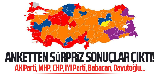 Anketten sürpriz sonuçlar çıktı! AK Parti, MHP, CHP, İYİ Parti, Babacan, Davutoğlu... 