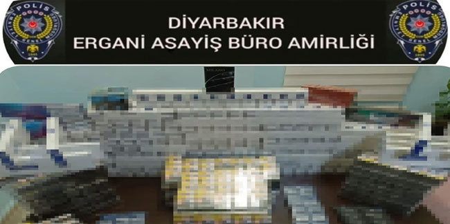 Diyarbakır'da polis ekipleri 2 bin 167 paket kaçak sigara ele geçirdi!