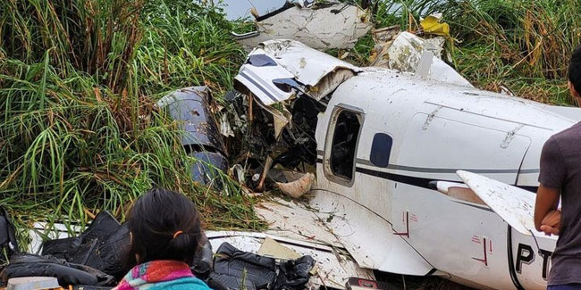 Brezilya'da uçak düştü: 12 kişi hayatını kaybetti
