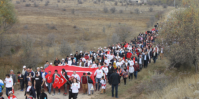 Çankırı'da 10. İstiklal Yolu Yürüyüşü yapıldı