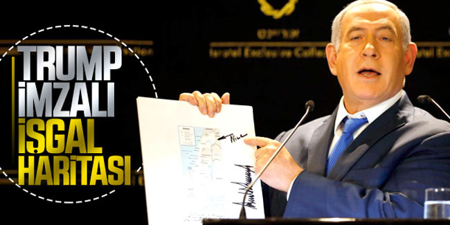 Netanyahu, İsrail'in yeni haritasını gösterdi