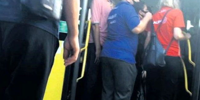 Metrobüs sapığı kadın polisi taciz etti!