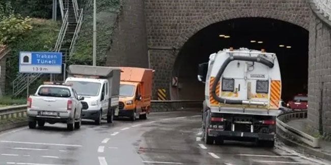 Trabzon'da Çömlekçi tünelinde çalışma! Karayolları uyardı