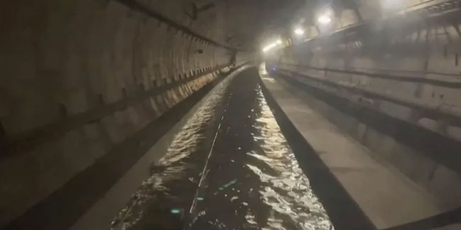 Eurostar tren seferleri sel nedeniyle iptal edildi! Tüneller su altında kaldı!
