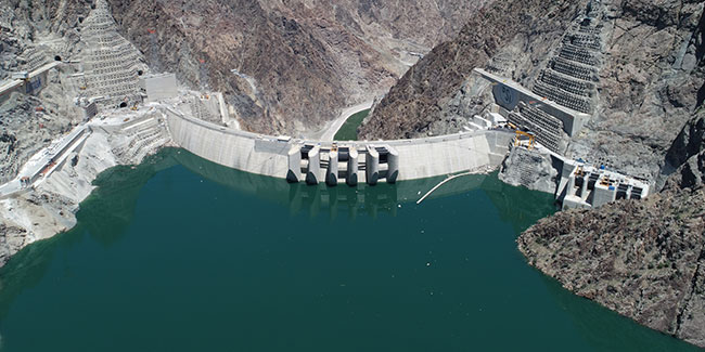 Yusufeli Barajı ve HES'te su yüksekliği 177 metreyi geçti