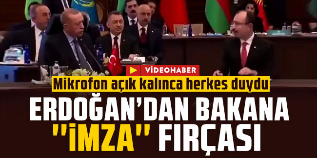 Cumhurbaşkanı Erdoğan'dan Bakan Muş'a ''imza'' fırçası!