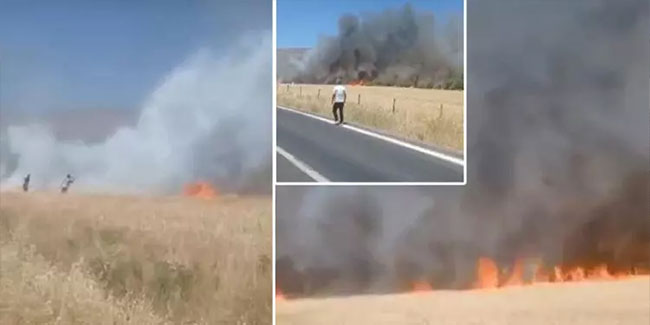 Diyarbakır’da ekili arazide yangın: 6 saatte söndürüldü