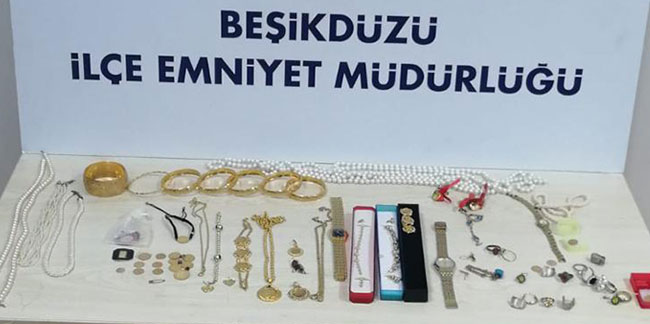 Trabzon’da servet çalan hırsız yakalandı