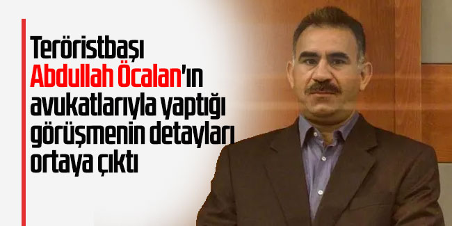 Teröristbaşı Abdullah Öcalan'ın avukatlarıyla yaptığı görüşmenin detayları ortaya çıktı