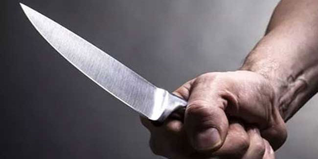 Bayburt'ta şok olay! Bıçakla dehşet saçan kocayı polis durdurdu