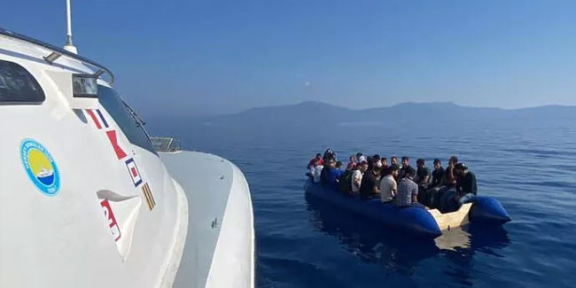 İzmir açıklarında 203 göçmen karaya çıkartıldı