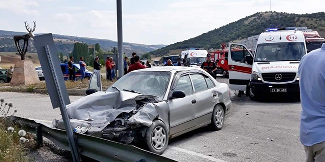 Sungurlu’daki trafik kazası1 ölü, 3 yaralı 