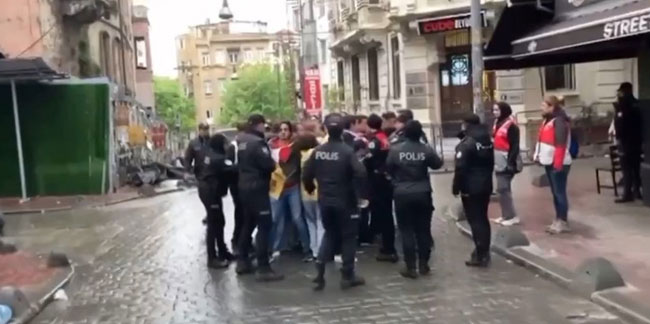 Taksim'e çıkmak isteyen gruba polis müdahalesi: Gözaltılar var