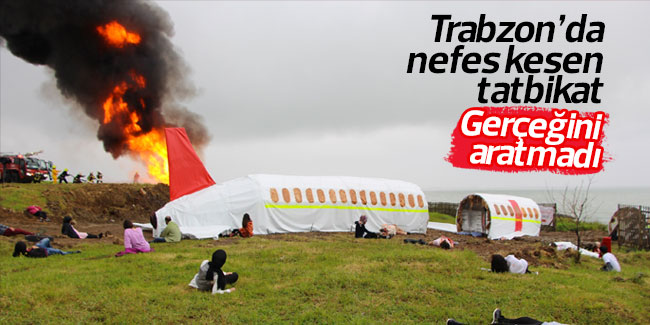 Trabzon Havalimanı'ndaki uçak kazası tatbikatı