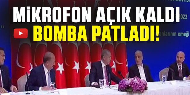 Asgari ücret açıklanırken mikrofon açık kaldı, Erdoğan'ın o sözü olay oldu