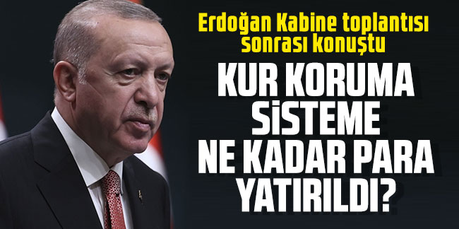 Erdoğan açıkladı: Kur korumalı sisteme ne kadar para yatırıldı?