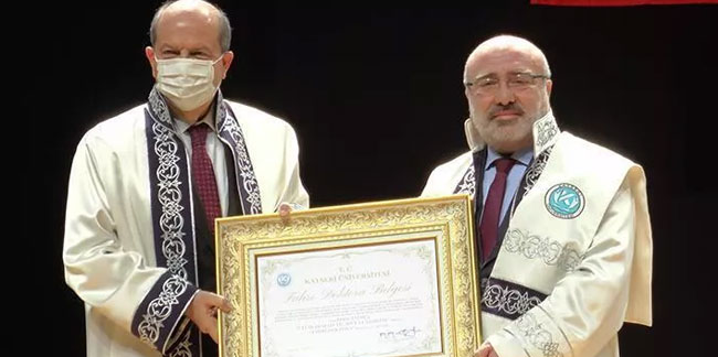 Kayseri Üniversitesi'nden Ersin Tatar'a fahri doktora!