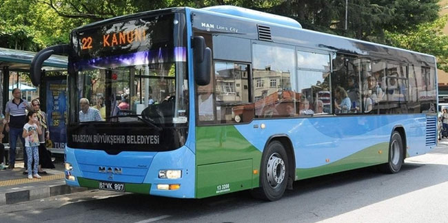 Trabzon’da otobüs kartlarına yüzde 50 zam yolda