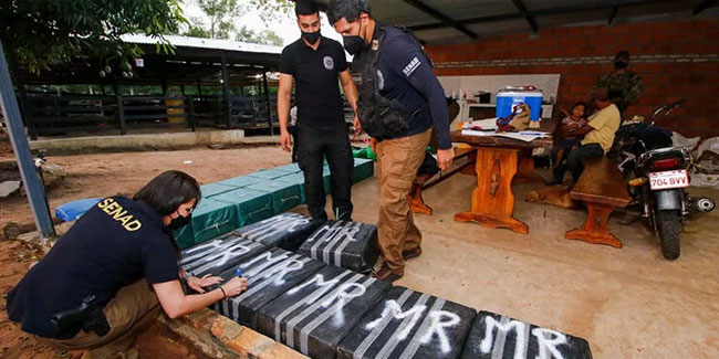 Paraguay’da 947 kilogram kokain ele geçirildi