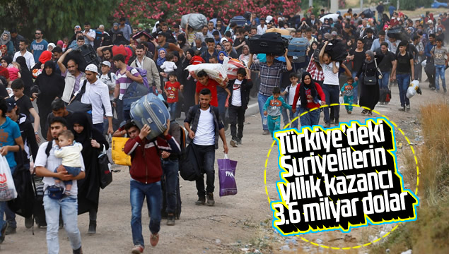 Türkiye'deki Suriyelilerin yıllık kazancı 3.6 milyar dolar