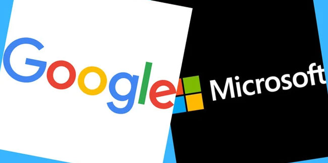 Microsoft ve Google, gelirlerini artırdı