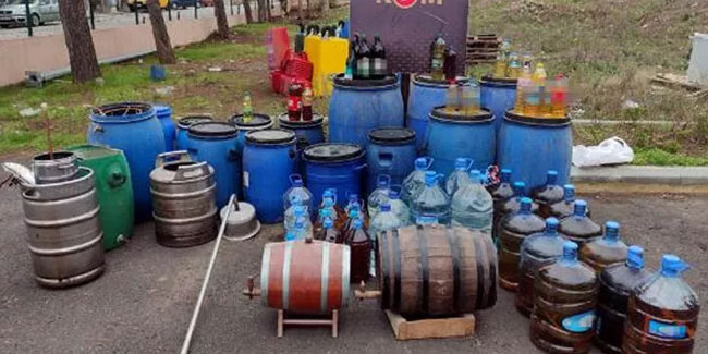 7 ton sahte içki ele geçirildi: 52 gözaltı