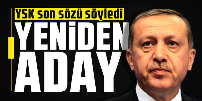 YSK, Erdoğan'ın adaylığı için kararını verdi!