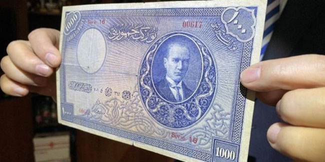 Türkiye'nin en değerli banknotu satışta
