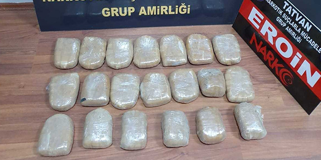 Bitlis'te 10 kilo eroin ele geçirildi