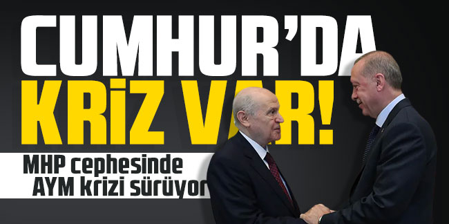 Cumhur İttifakı'nda derin çatlak! MHP cephesinde AYM krizi sürüyor