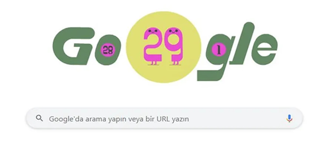 Google'dan 'artık gün'e özel doodle