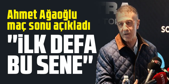 Trabzonspor Başkanı Ahmet Ağaoğlu açıkladı! ''Bu sene ilk defa...''