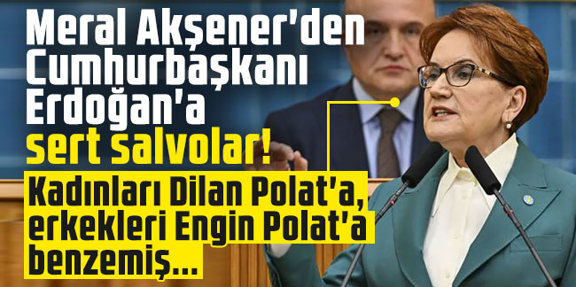 Meral Akşener'den Cumhurbaşkanı Erdoğan'a sert salvolar! Kadınları Dilan Polat'a, erkekleri Engin Polat'a benzemiş...