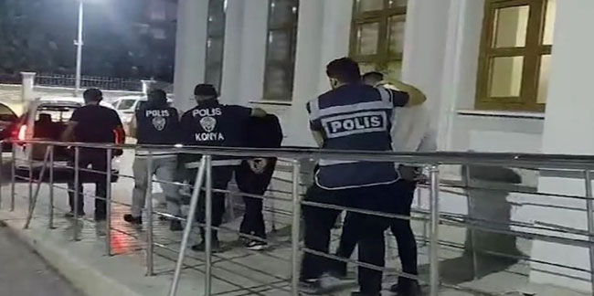 Konya'da otomobil hırsızlarına operasyon! 4 aracı çalıp kameralara yakalandılar