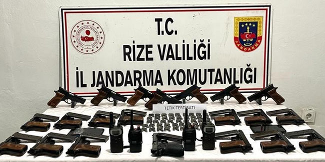 Rize’de silah kaçakçılık operasyonu: 2 gözaltı