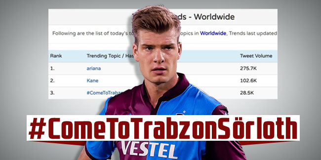 Trabzonspor taraftarından Sörloth kampanyası! Dünya sıralamasına girdi...