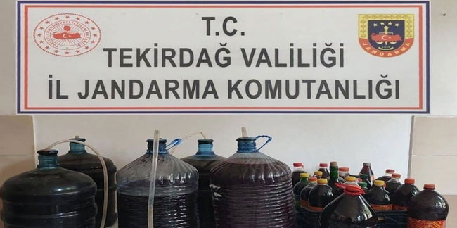Tekirdağ'da kaçak içki operasyonu! 158 litre kaçak içki ele geçirildi