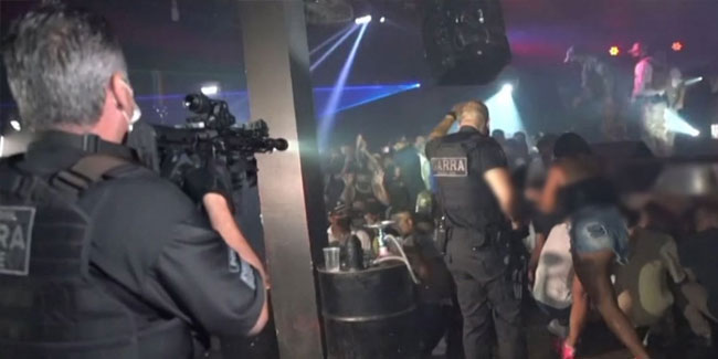 Brezilya'da gizli partiye polis baskını! 600 kişi yakalandı