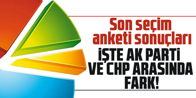 Son seçim anketi sonuçları: İşte AK Parti ve CHP arasında fark!