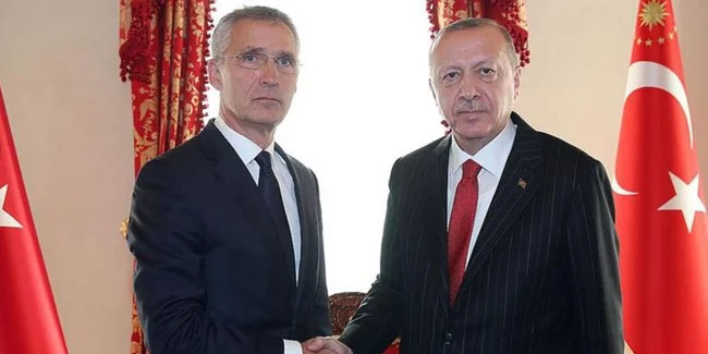 Erdoğan, Stoltenberg ile Akdeniz'i görüştü