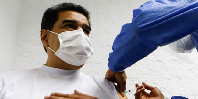Venezuela Devlet Başkanı Nicolas Maduro Rus aşısı oldu