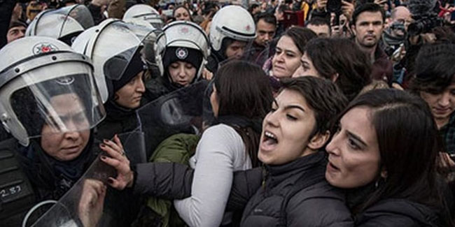 Kadıköy'de eylem yapan kadınlara hapis istemi