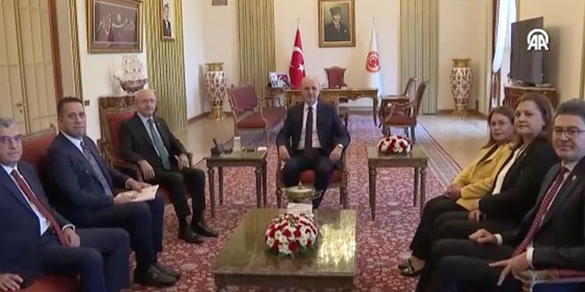 Kılıçdaroğlu, Numan Kurtulmuş'u TBMM'de ziyaret etti