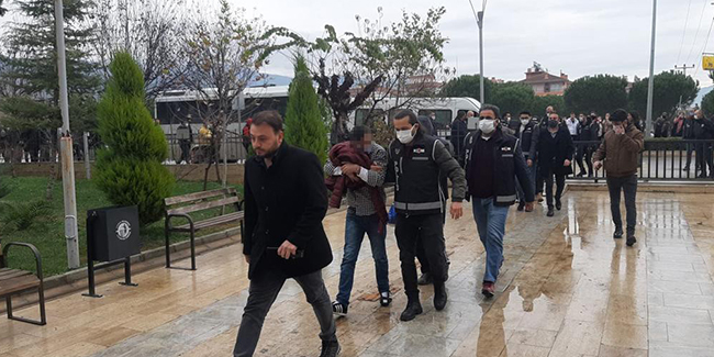 Tırpan operasyonunda İzmir'de 11 tutuklama