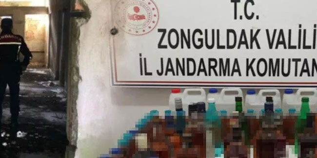 Zonguldak’ta 70 litre sahte içki ele geçirdi