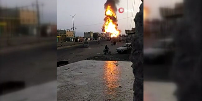 Yemen'de akaryakıt istasyonunda patlama