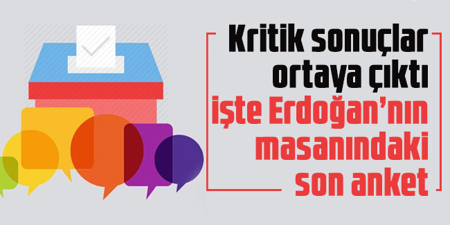 AR-GE yöneticisi Erdoğan'ın önündeki son anketi açıkladı