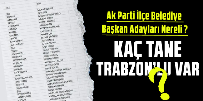 AK Parti'nin İstanbul Adayları bakın nereliymiş?