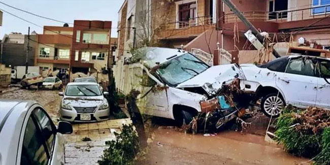 Irak'ın kuzeyindeki Erbil'de sel felaketi