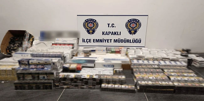 Tekirdağ'da gümrük kaçağı ürün operasyonu! 971 paket kaçak sigara ele geçirildi